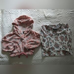 Nicole Miller Girls Long Sleeved Tops 12 Months and 24 Months Pink Floral